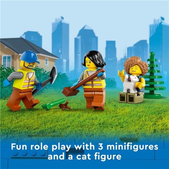 City Recycling Truck, Toy Vehicle Set with 3 Sorting Bins, Gift Idea for Kids - Picture 6 of 7